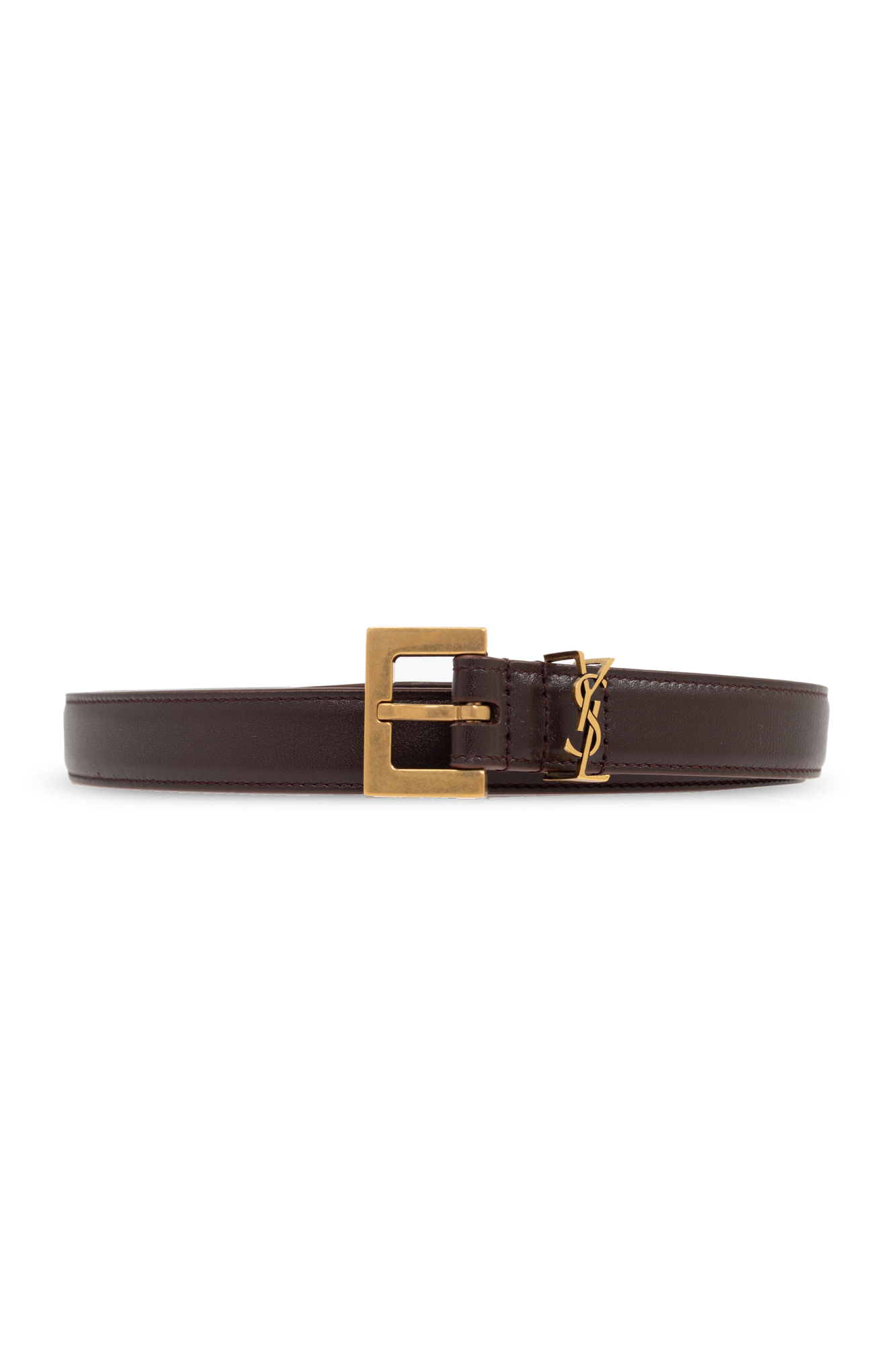 ベルト Saint Laurent Reversible belt in black/burgundy leather SAINT LAURENT Saint Laurent Reversible Belt In Black